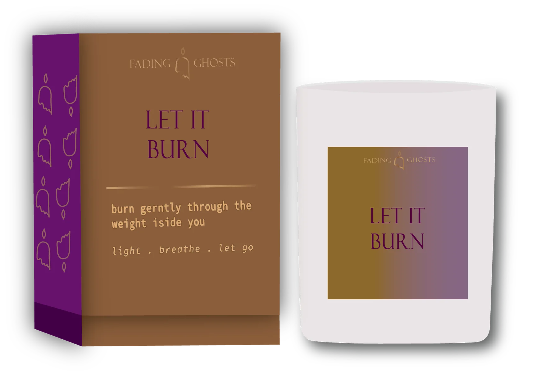Let It Burn candle packaging mockup