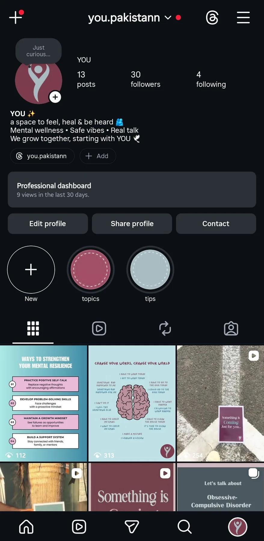 YOU Instagram profile